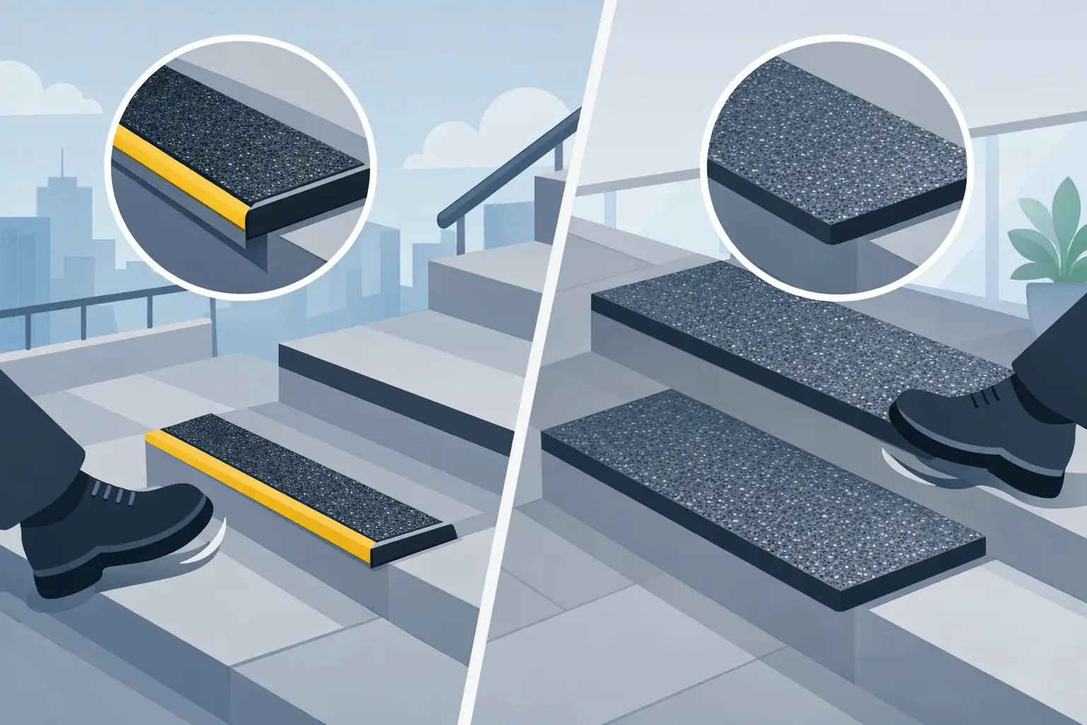 Anti Slip Nosings vs Full Stair Tread Covers