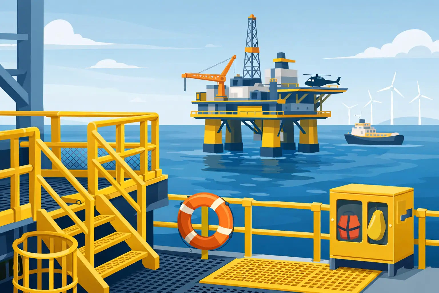 GRP Safety Products for Offshore Platforms