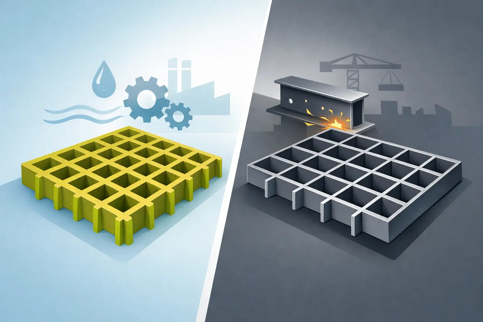 GRP Grating vs Steel Grating: Which Is Safer for Your Workplace?